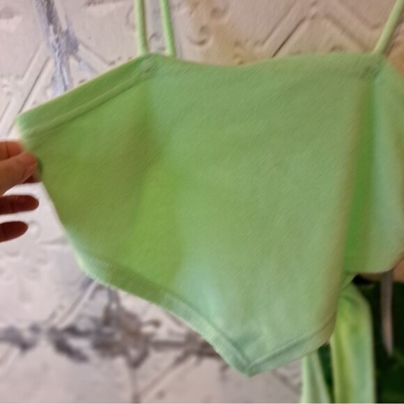 SHACI GREEN MINT CROP TOP WITH A SCARF DESIGN NWT SIZE 1XL - Picture 3 of 10